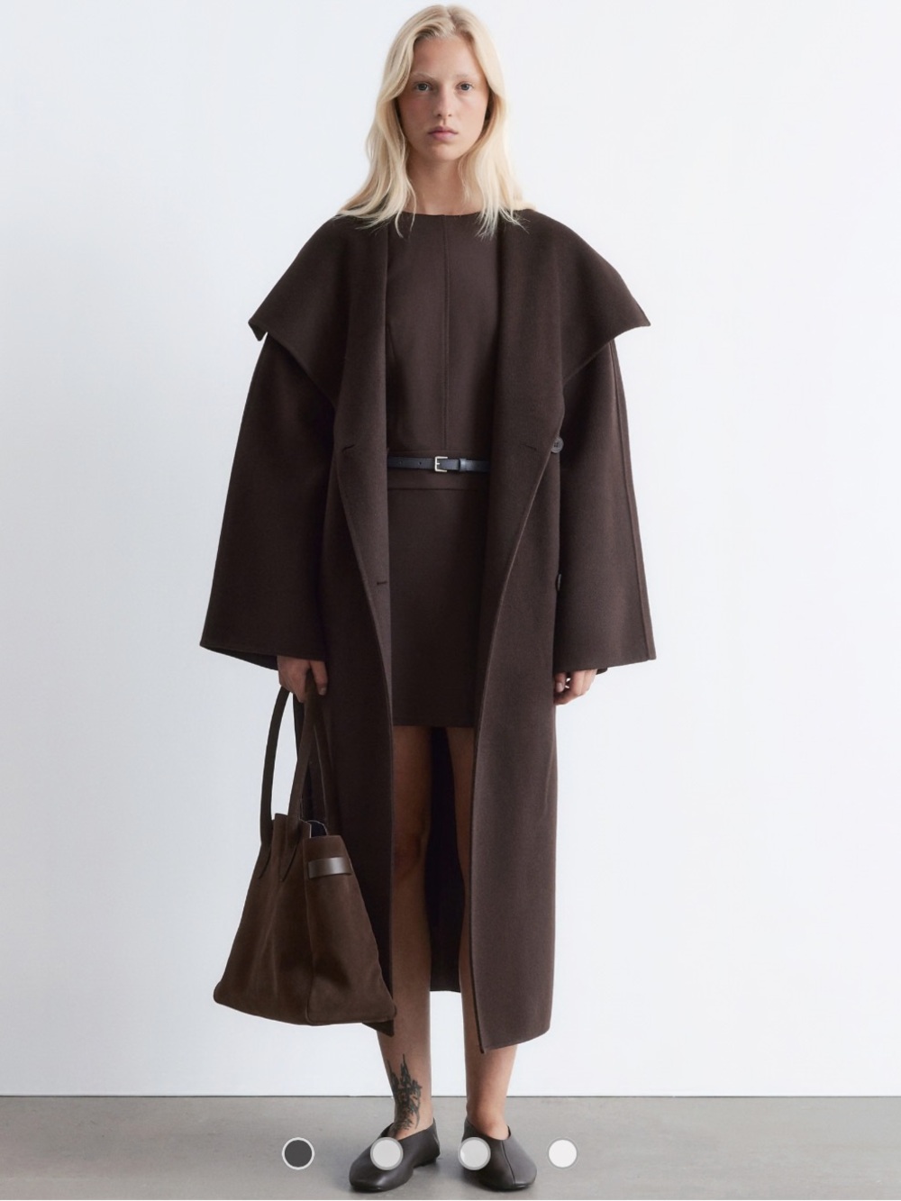 & other stories - Shawl-Collar Wool Maxi Coat
